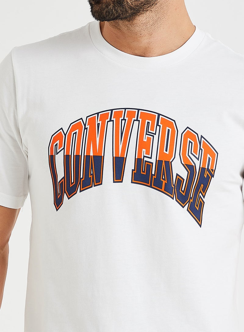 CONVERSE Logo Varsity Print T-Shirt White  - Image 4