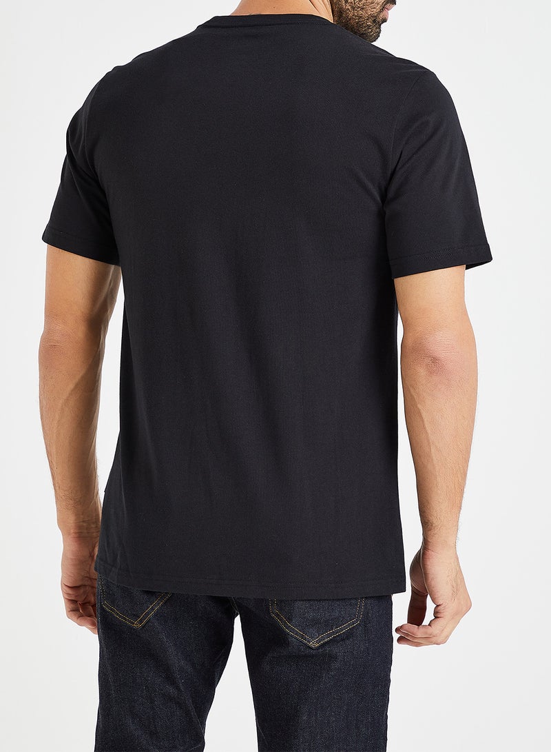 CONVERSE Logo Varsity Print T-Shirt Black  - Image 3