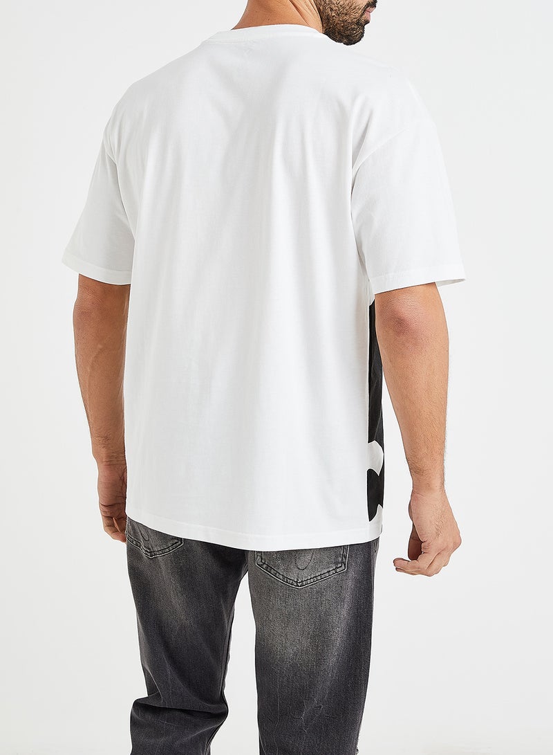 CONVERSE Star Chevron Icon Remix Oversize T-Shirt White/Black  - Image 3