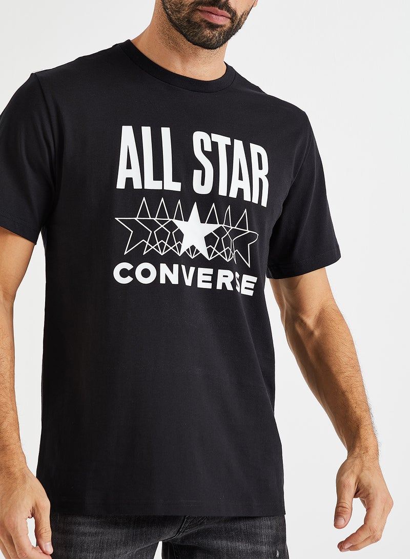 CONVERSE All Star Print T-Shirt Black  - Image 3