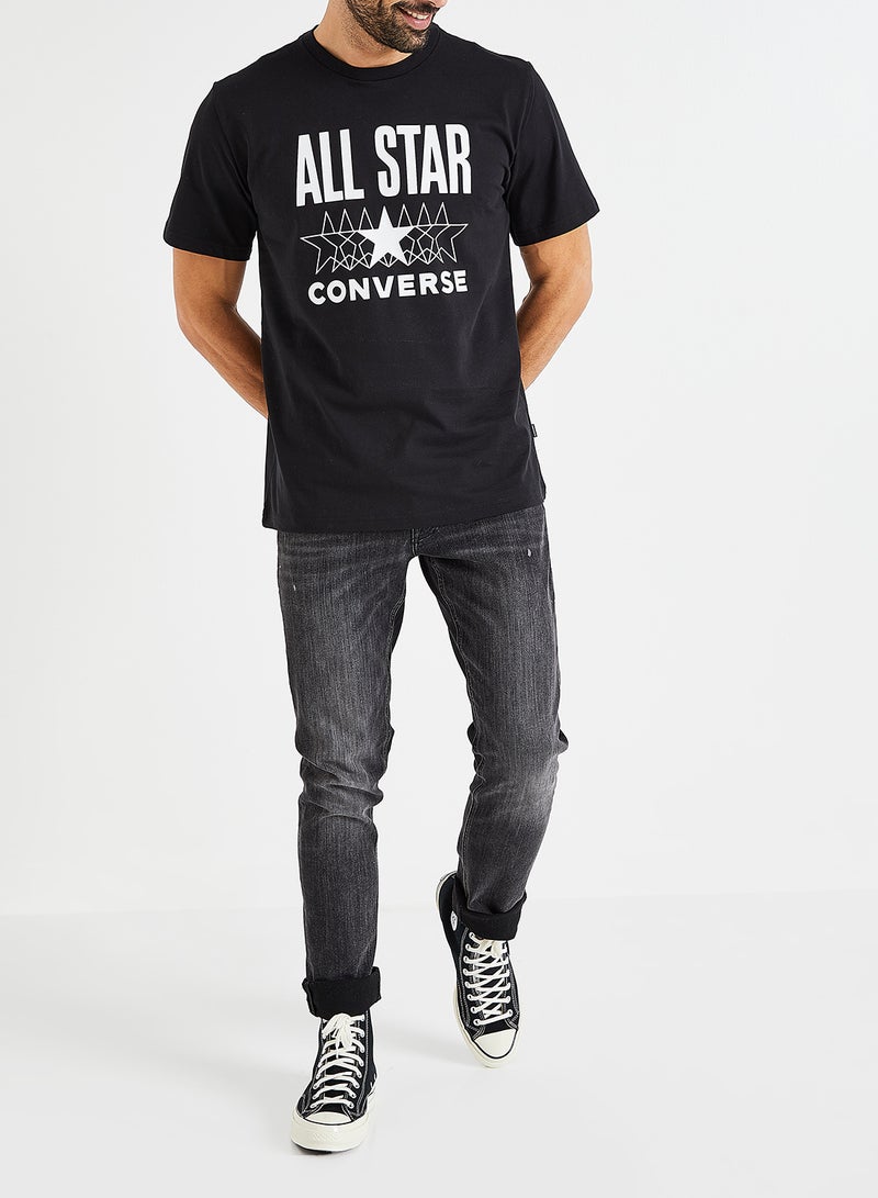 CONVERSE All Star Print T-Shirt Black  - Image 1