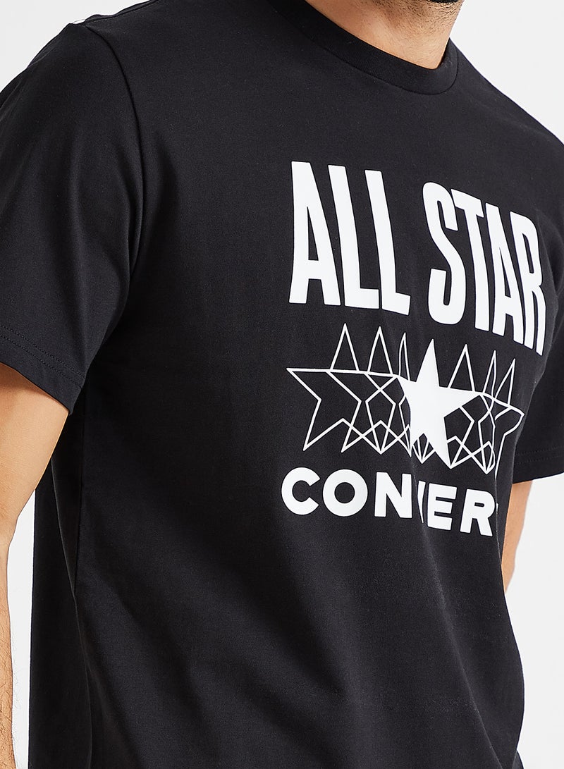 CONVERSE All Star Print T-Shirt Black  - Image 4