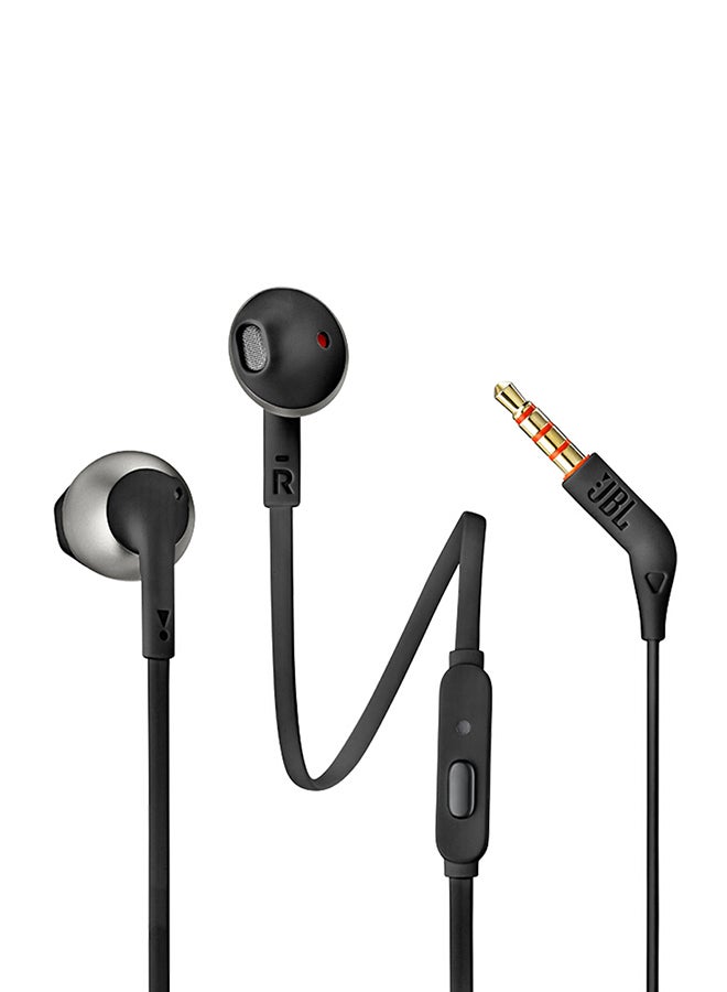 JBL - T205 Stereo Wired In-Ear Earphone Black - Image 1