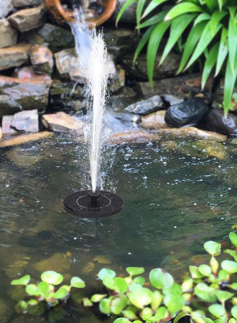 Generic Solar Powered Fountain Pump With Nozzles Black  - Image 2