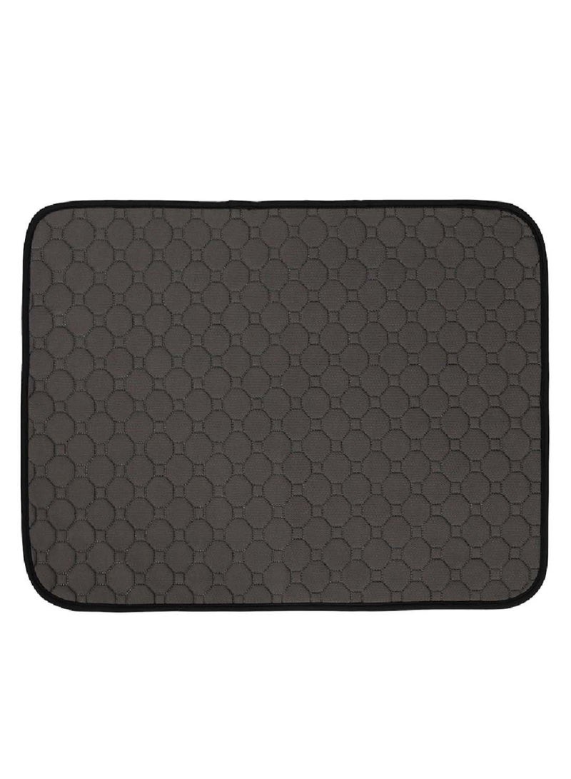 Generic Waterproof Absorbent Washable Pet Pee Training Mat Grey/Black 60 x 45centimeter  - Image 1