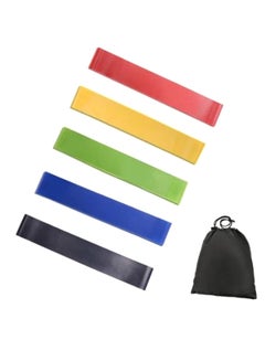 Generic 5-Piece Exercise Pull Elastic Band Set With Bag 12 x 2inch  - Image 1