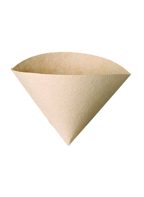 مجموعة فلاتر قهوة V60 مصنوعة من الورق مكونة من 40 قطعة بيج Size 01