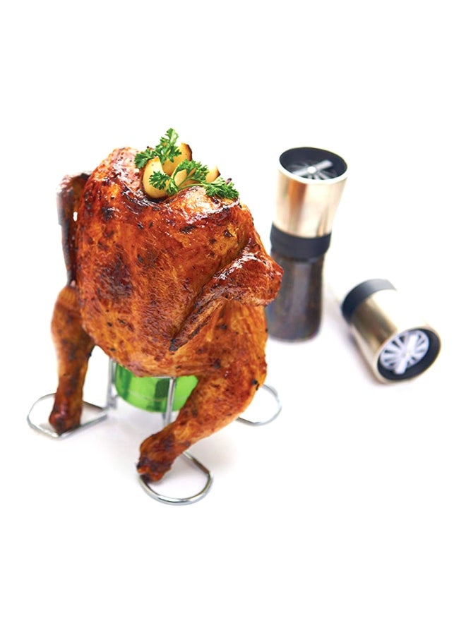 غريلبرو شواية دجاج بأسلاك مصنوعة من الكروم فضي 7.28x6.3x2.76بوصة - Image 2