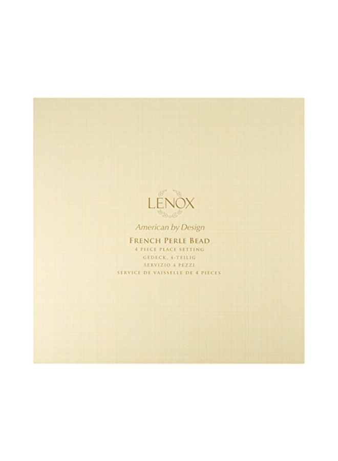 لينوكس طقم عشاء بيرل الفرنسي من 4 قطع أبيض - Image 2