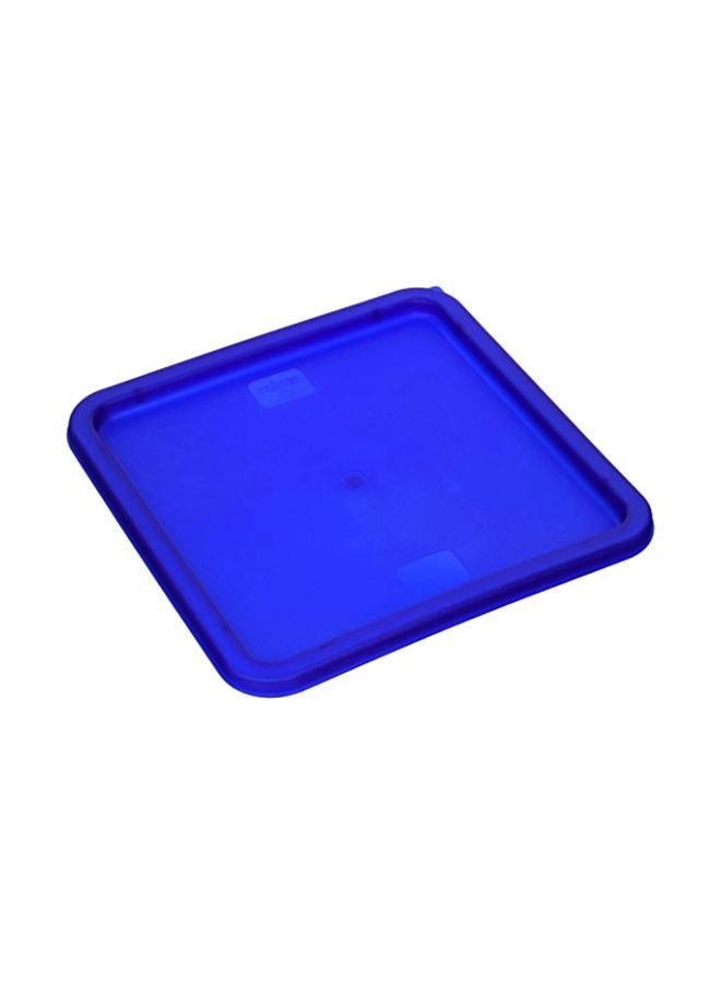 Winco Replacement Square Lid For Storage Containers Blue 11.4x11.4x0.5inch  - Image 1