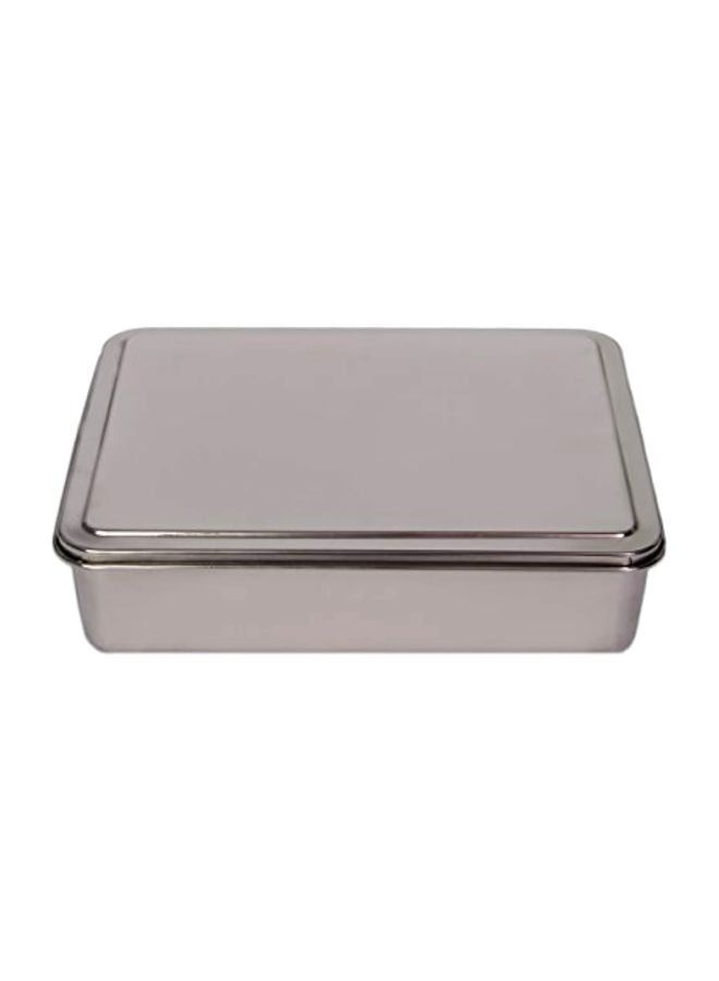 واي بي أم هوم صينية كيك مطلية بالإستانلس ستيل فضي 11x9x2.75بوصة  - Image 1