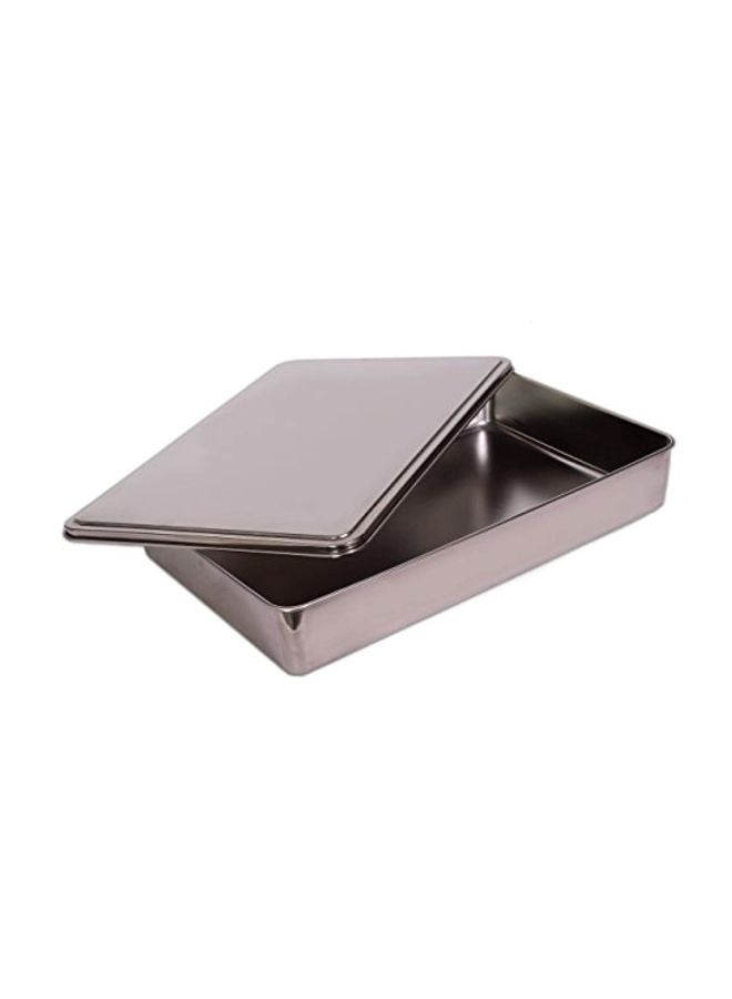 واي بي أم هوم صينية كيك مطلية بالإستانلس ستيل فضي 11x9x2.75بوصة  - Image 2