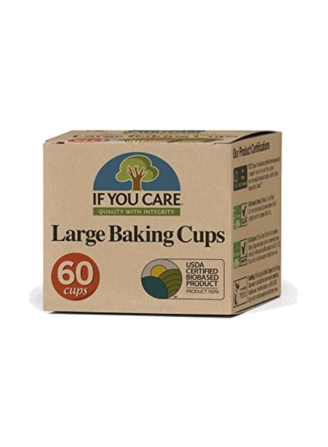 If you care 60-Piece Baking Cups Beige 1.5x0.5x8.5inch - Image 2