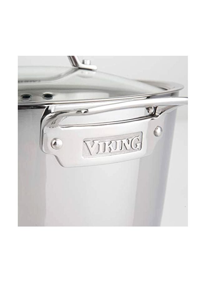 Viking Culinary - Stainless Steel Dutch Oven With Lid Stainless Steel 9.4x13x4.7inch - Image 1