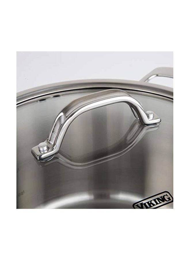 Viking Culinary - Stainless Steel Dutch Oven With Lid Stainless Steel 9.4x13x4.7inch - Image 1