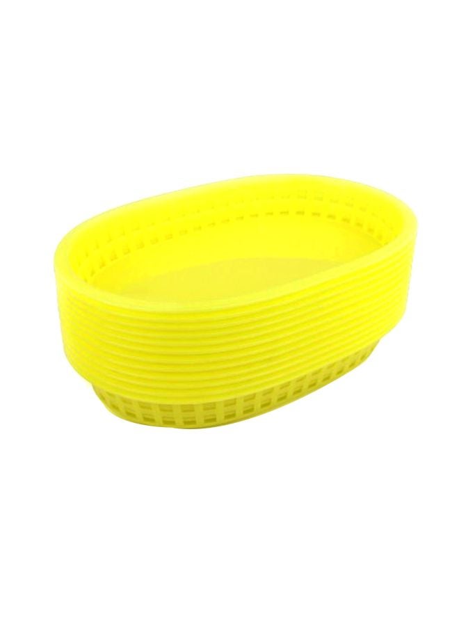 New Star Foodservice Set Of 12 Fast Food Baskets Yellow 10.5x7inch  - Image 1