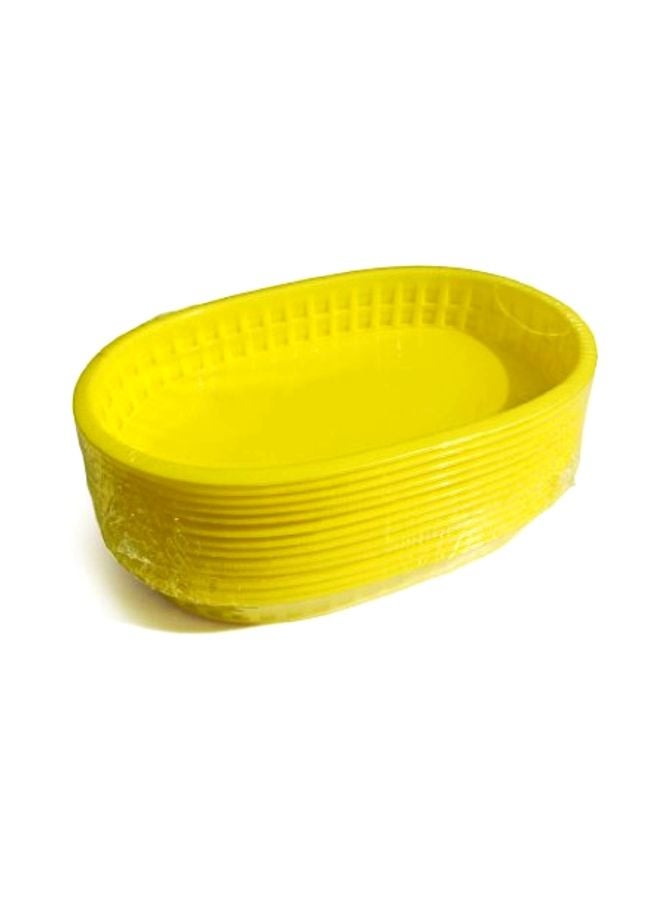 New Star Foodservice Set Of 12 Fast Food Baskets Yellow 10.5x7inch  - Image 2