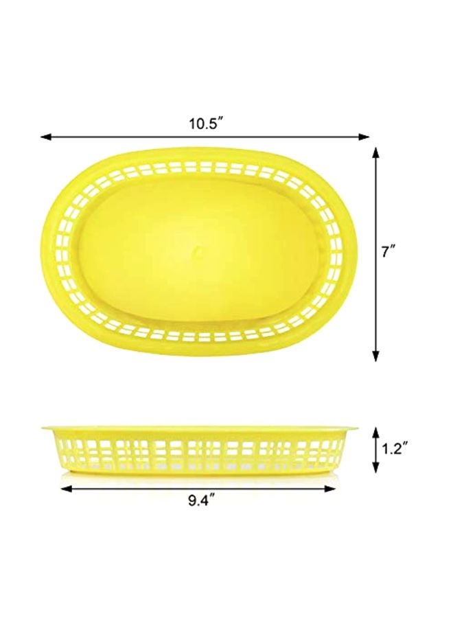 New Star Foodservice Set Of 12 Fast Food Baskets Yellow 10.5x7inch  - Image 3