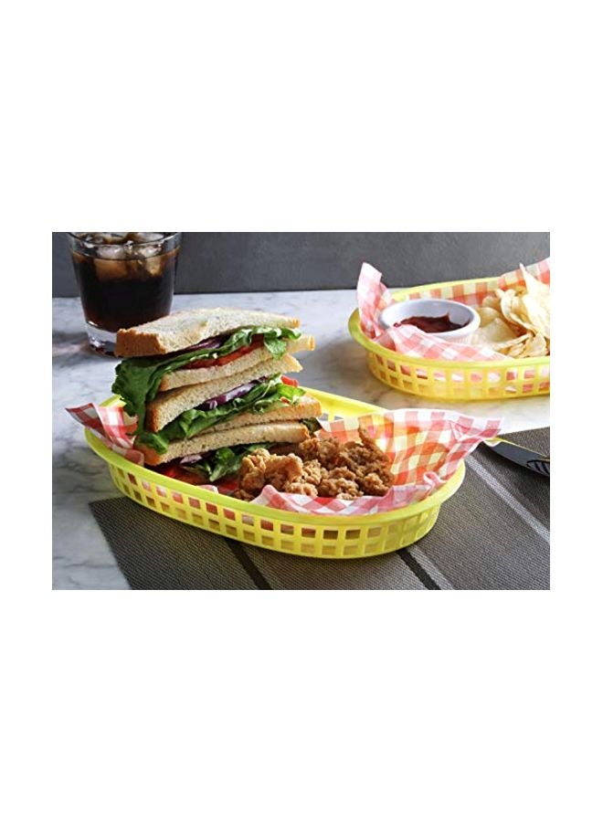 New Star Foodservice Set Of 12 Fast Food Baskets Yellow 10.5x7inch  - Image 5