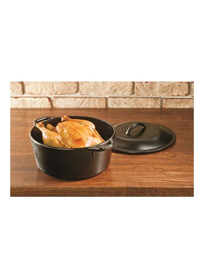 LODGE Cast Iron Dutch Oven Black  - Image 3