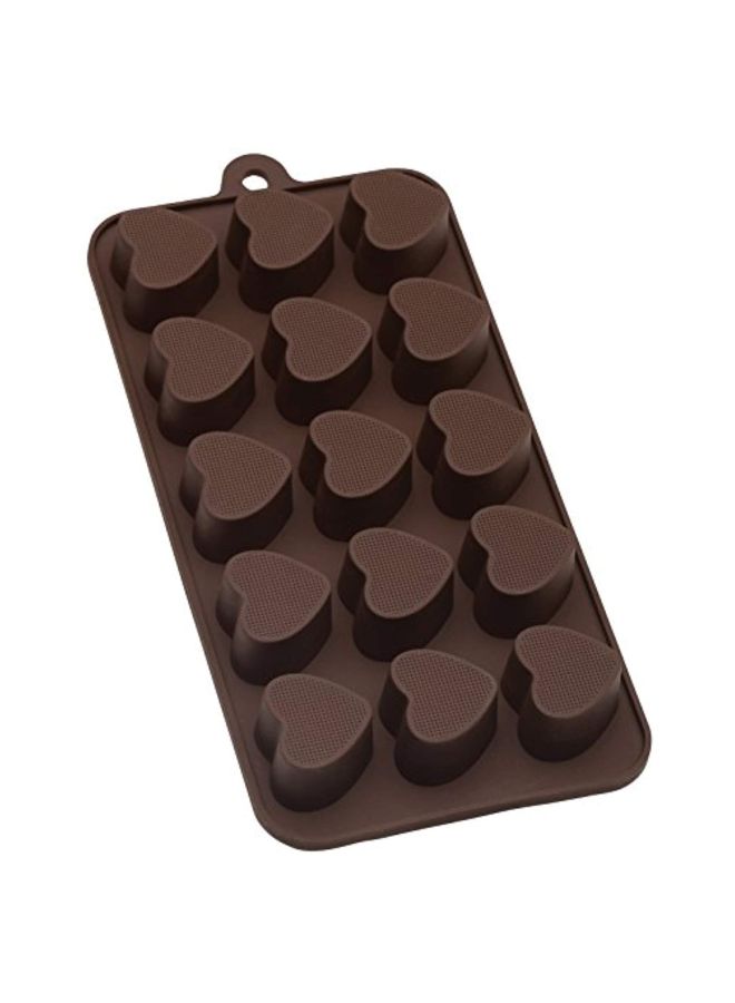 Mrs. Anderson's Baking - Heart Shaped Chocolate Candy Mold Brown - Image 1