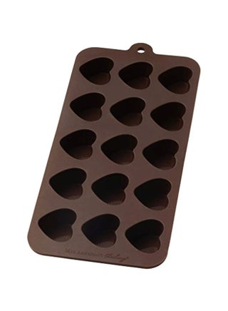 Heart Shaped Chocolate Candy Mold Brown