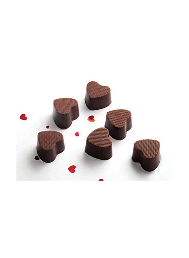 Mrs. Anderson's Baking - Heart Shaped Chocolate Candy Mold Brown - Image 1