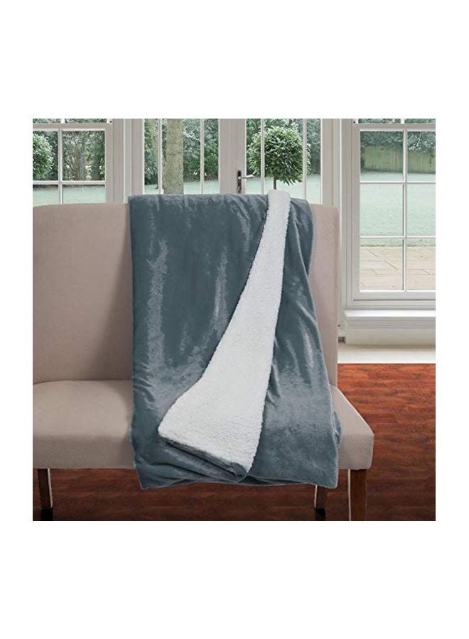 لافيش هوم بطانية من الصوف polyester رمادي / أبيض Twin - Image 2