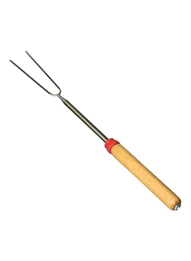 كوغلانز شوكة شواء قابلة للتمديد بتصميم تلسكوبي فضي / بيج 34بوصة - Image 1