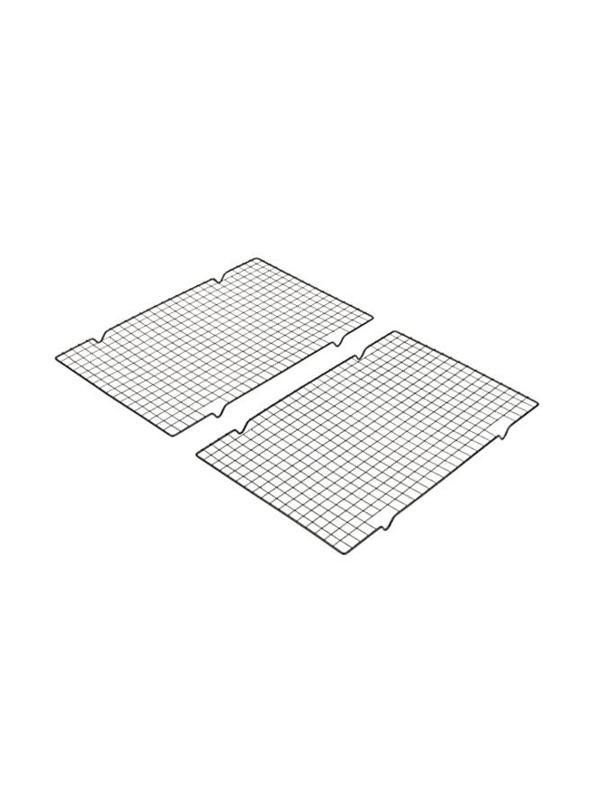 Good Cook 2-Piece Cooling Rack Set Black 16x0.8x10inch  - Image 1