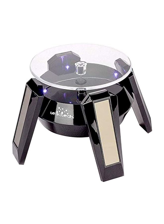 Leadleds Display Stand Rotating Turntable With LED Light Black/Clear 3.4x3.4x5.3inch  - Image 1