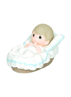 Bisque Porcelain Collectible Figurines Blue/White/Green 3inch