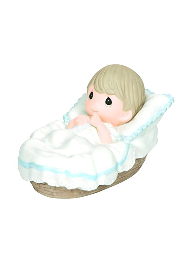 Precious Moments - Bisque Porcelain Collectible Figurines Blue/White/Green 3inch - Image 1