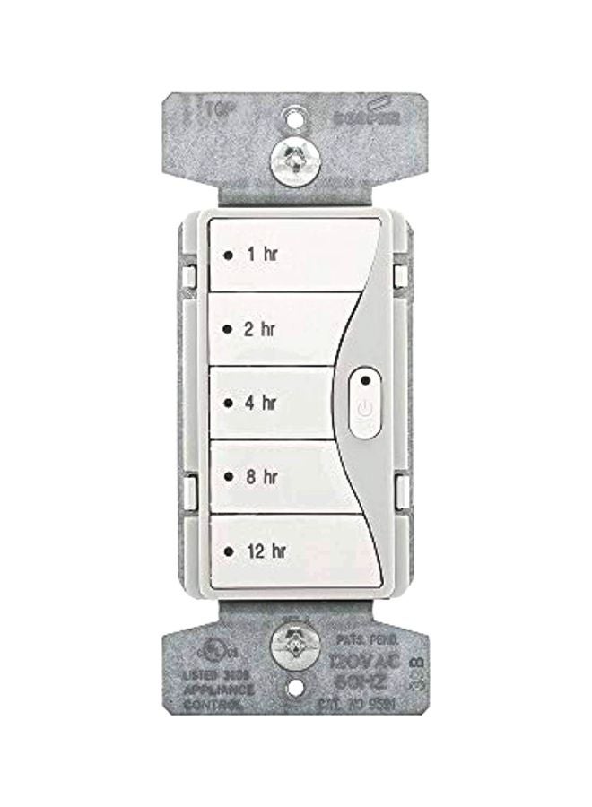 Aspire 5-Button Hour Timer White Satin 10.9x4.5x4.3inch