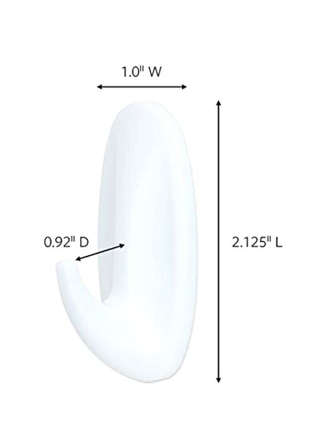 Command Pack Of 12 Damage-Free Hanging Hooks White - Image 2
