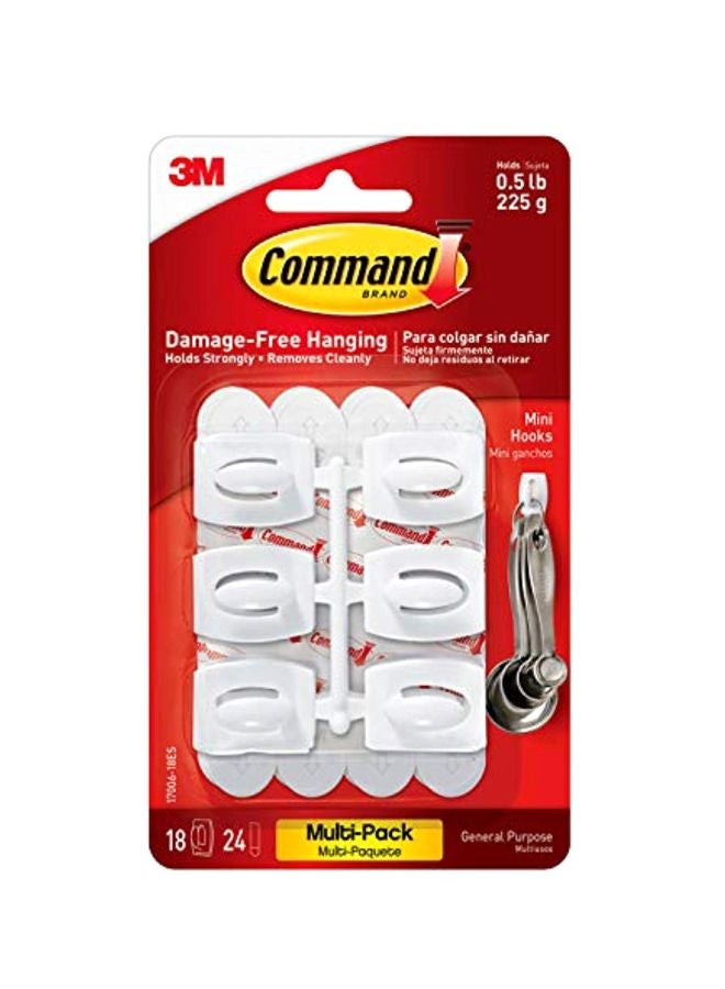Command 42-Piece Decorative Hooks And Strips Set White - Image 1