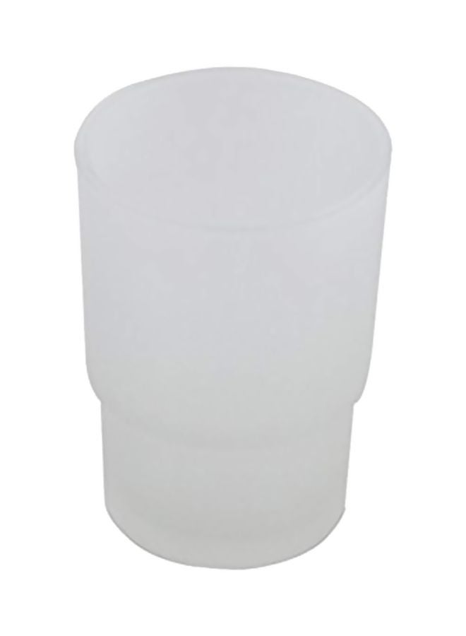 XVL - Wall Mounted Bathroom Toothbrush Holder Silver/White 7.9x3.6x2.6inch - Image 1
