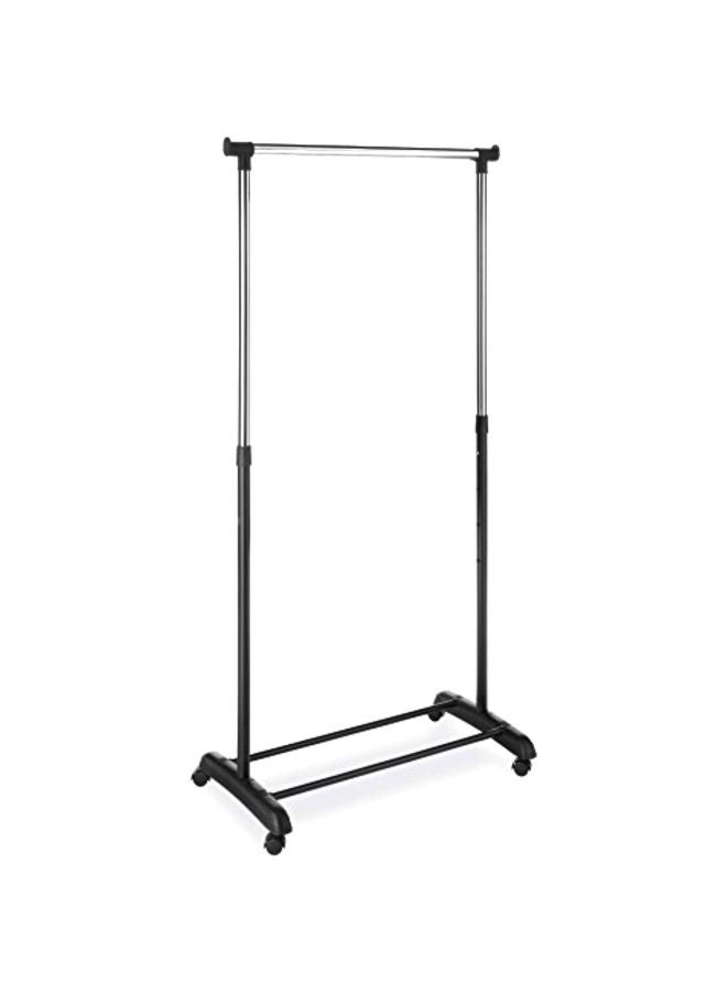 Whitmor Adjustable Clothes Garment Rack Black/Silver 39.75x66inch  - Image 1