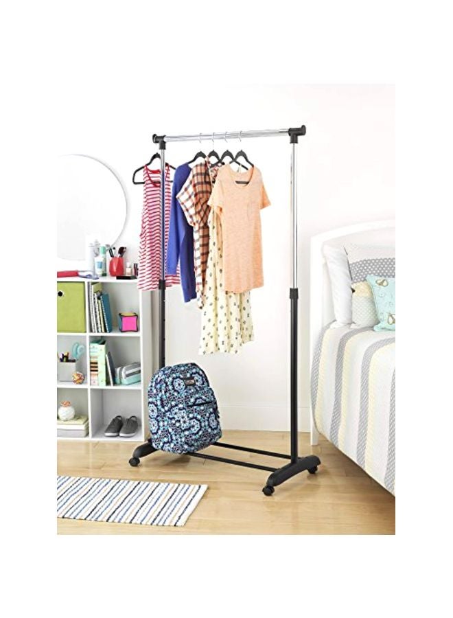 Whitmor Adjustable Clothes Garment Rack Black/Silver 39.75x66inch  - Image 2