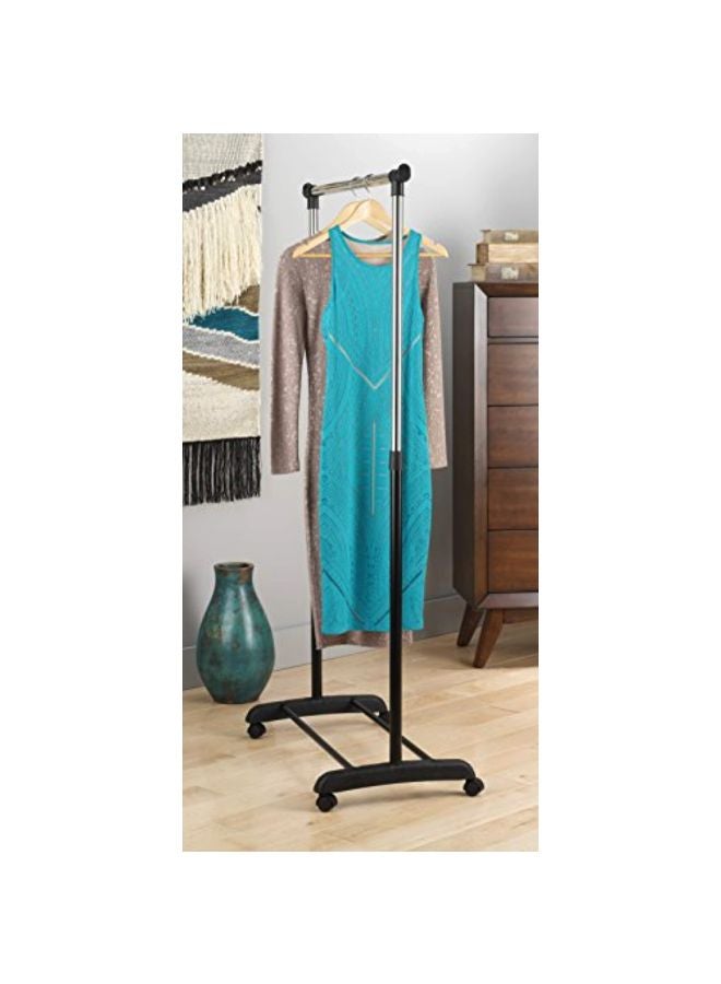 Whitmor Adjustable Clothes Garment Rack Black/Silver 39.75x66inch  - Image 3