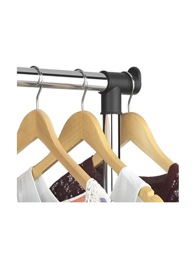 Whitmor Adjustable Clothes Garment Rack Black/Silver 39.75x66inch  - Image 4