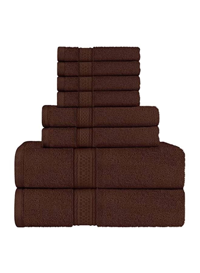 Utopia Towels 8-Piece Cotton Towel Set Dark Brown  - Image 1