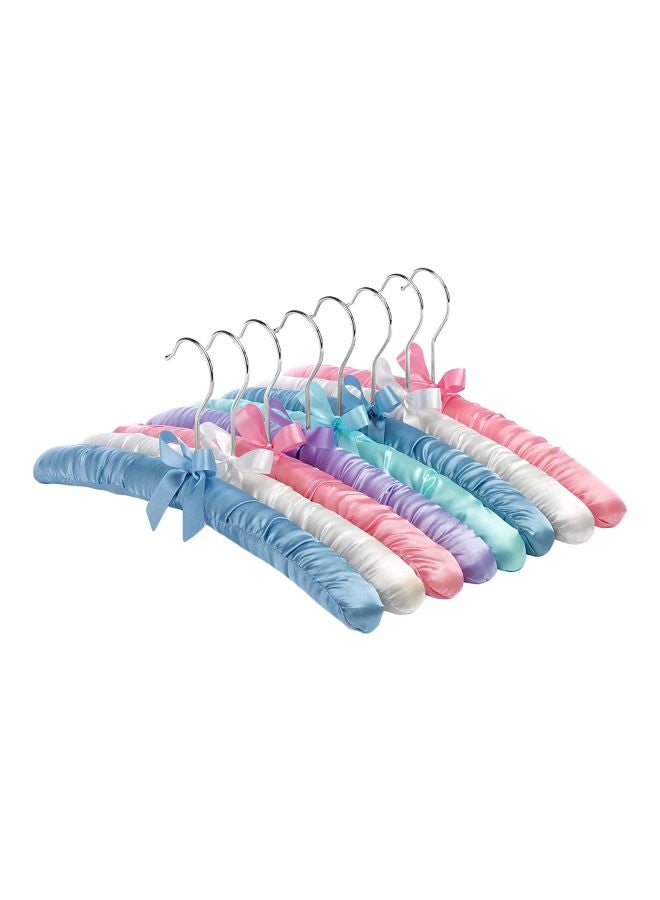 Whitmor - 8-Piece Satin Padded Hangers Blue/Pink/White 1.50 x 15.63 x 7.0inch - Image 1