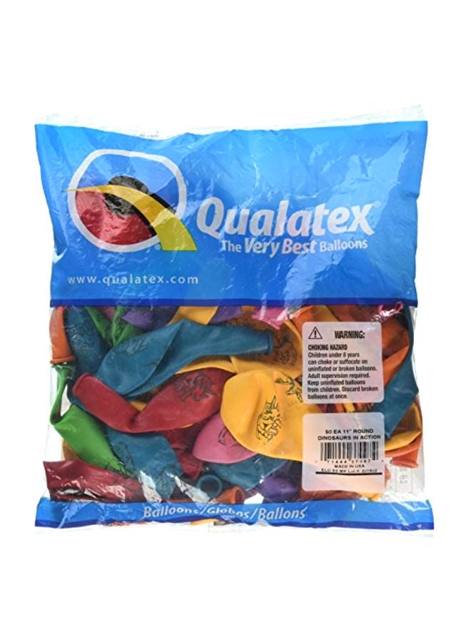 Qualatex 50-Piece Dinosaurs In Action Balloons 56266 - Image 1