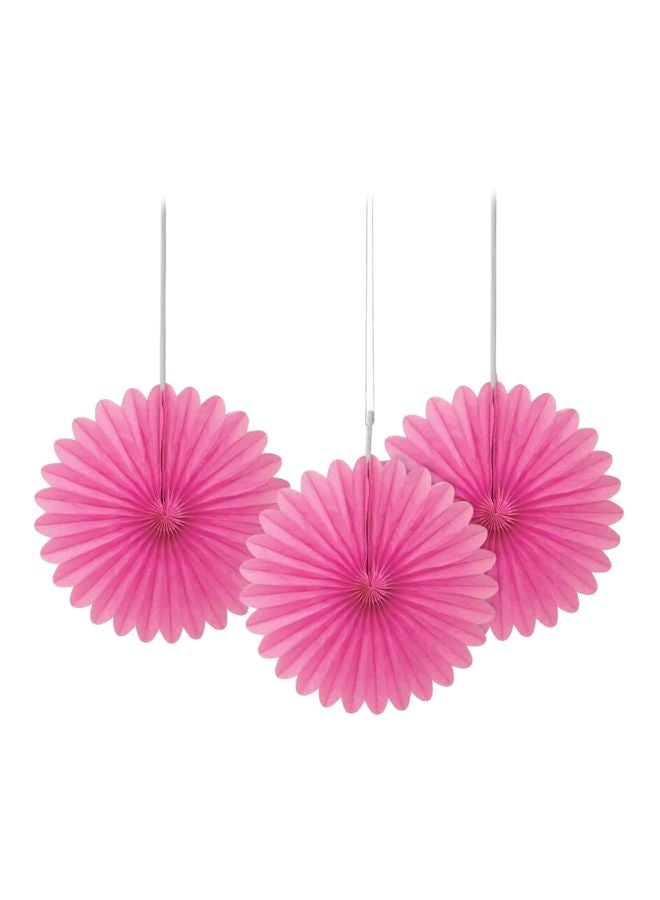Unique Industries 3-Piece Mini Fans Party Decorative Accessories 63256 6inch - Image 1