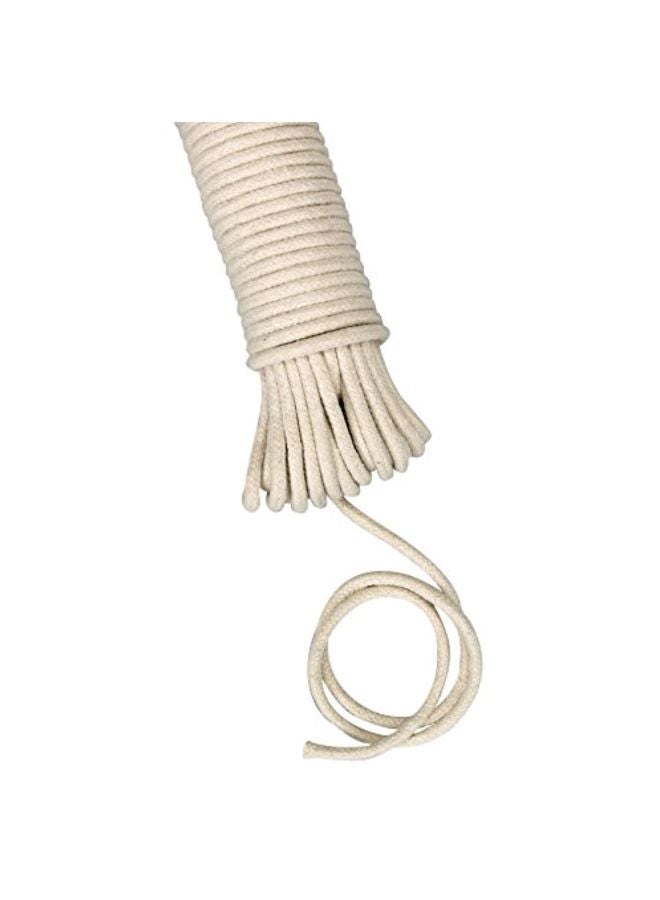 Household Essentials - All-Purpose Cotton Clothesline Rope White 100feet - Image 1