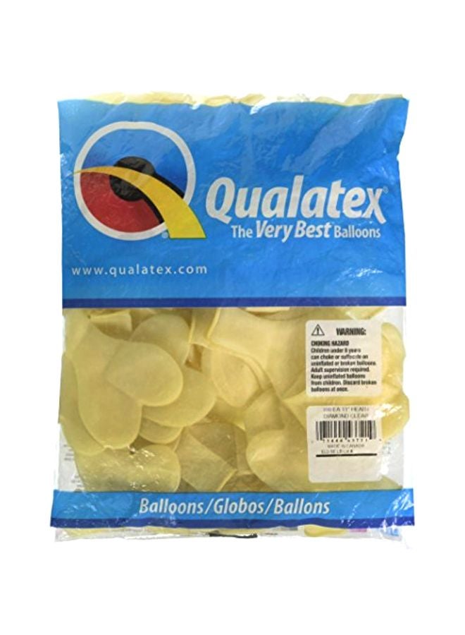 Qualatex - 100-Piece Heart Shaped Balloons 43721 11inch - Image 1