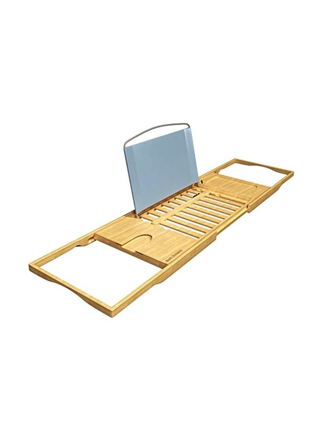 Home-Complete - Bathtub Caddy Tray With Extending Sides Beige/Grey 27.75x41.5inch - Image 1