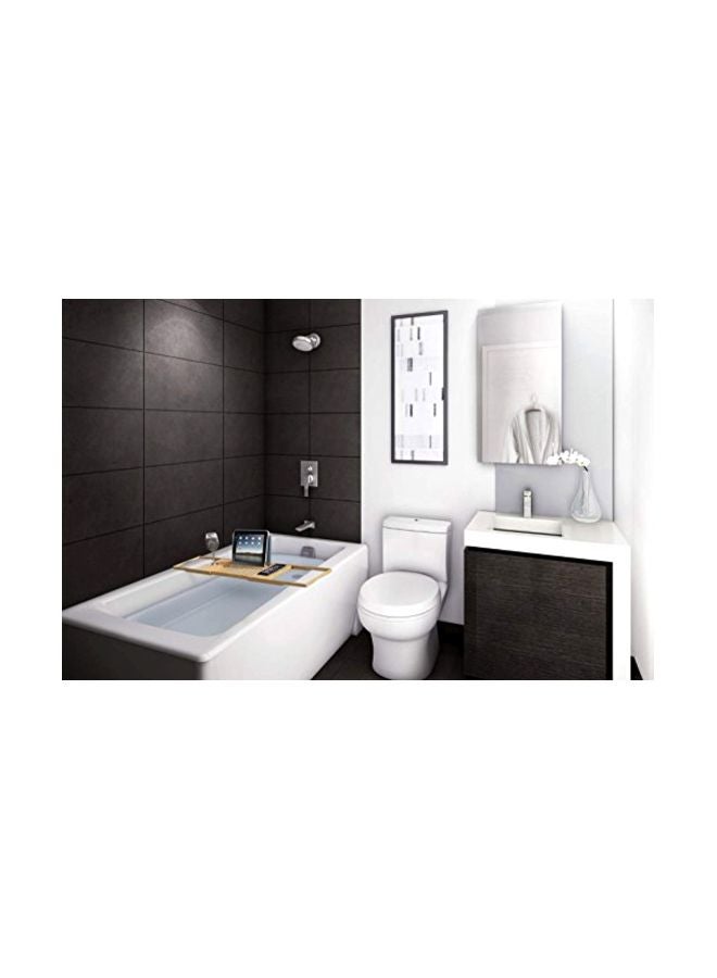 Home-Complete - Bathtub Caddy Tray With Extending Sides Beige/Grey 27.75x41.5inch - Image 1