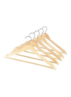 Whitmor Pack Of 5 Wooden Hanger Beige 5x17.3x9.5inch  - Image 1